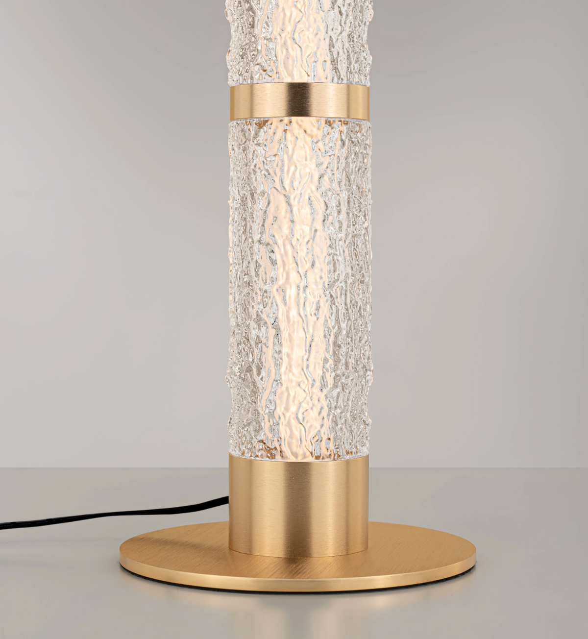 Coro Gold & Textured Glass Table Lamp - ID 15096