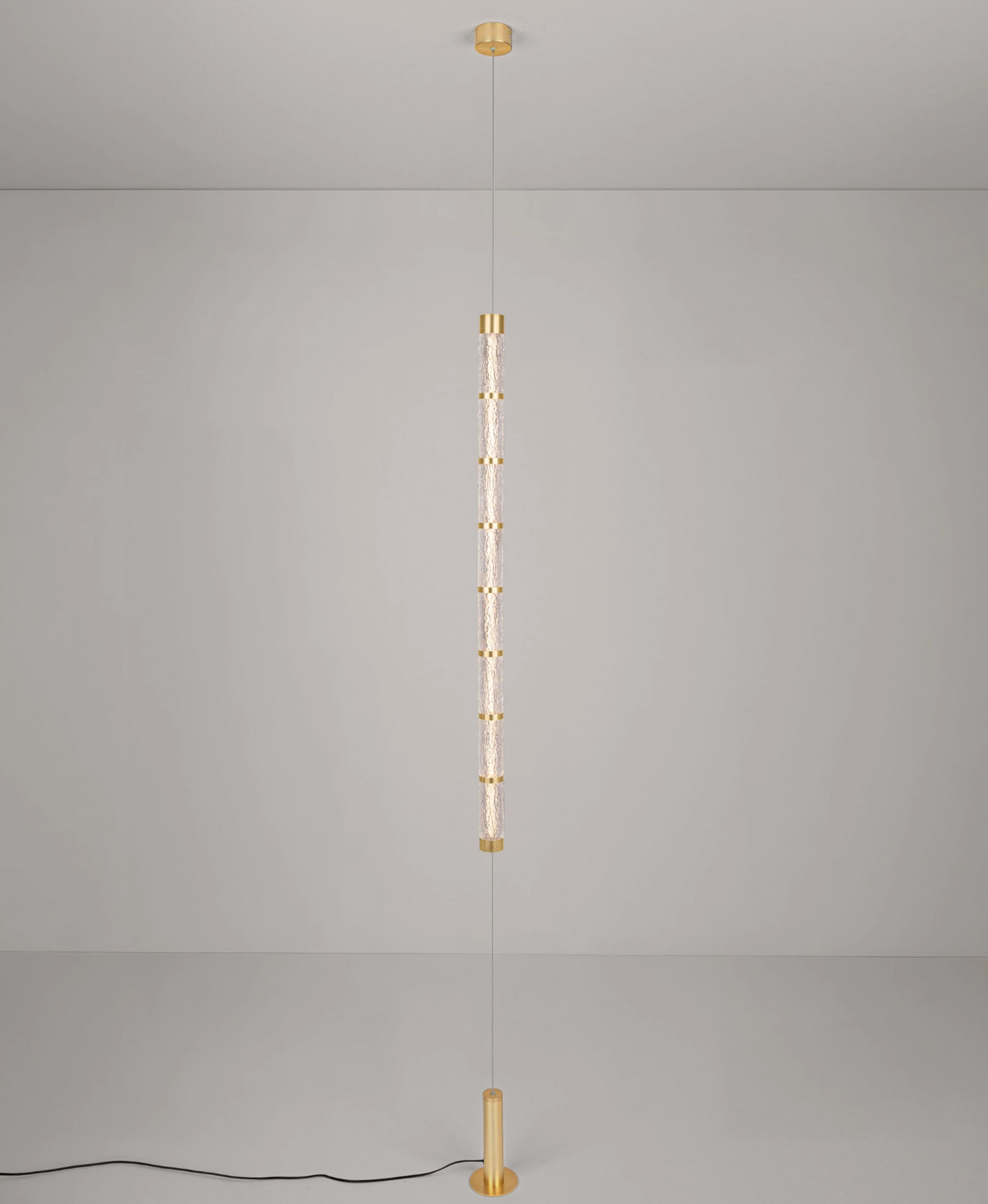 Coro Gold & Textured Glass Floor Lamp - ID 15097