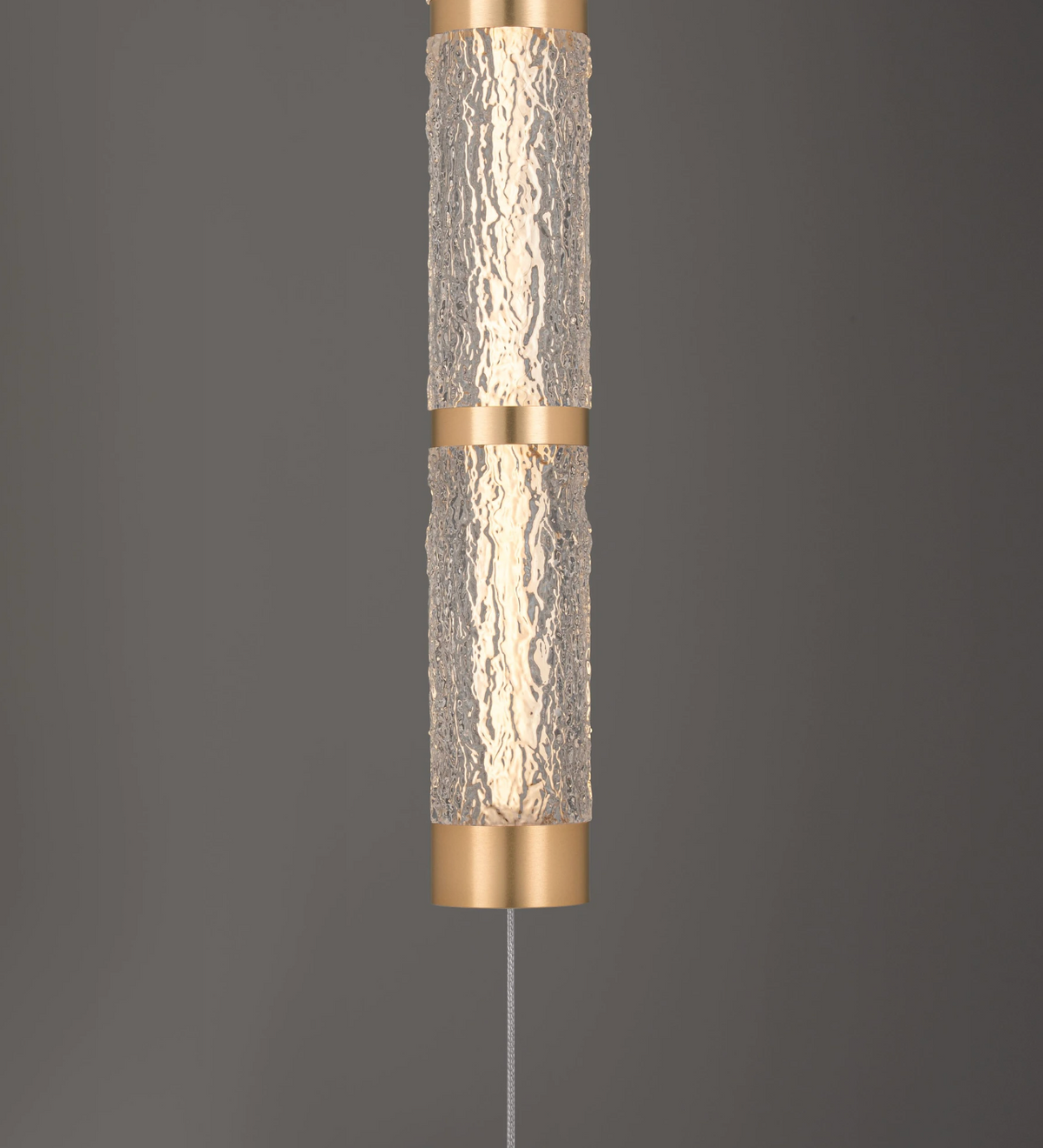 Coro Gold & Textured Glass Floor Lamp - ID 15097