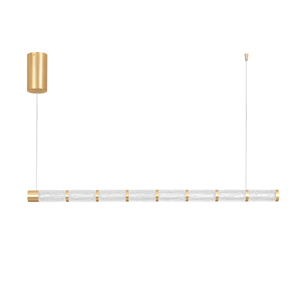 Coro Gold & Textured Glass Linear Bar Pendant - ID 15101