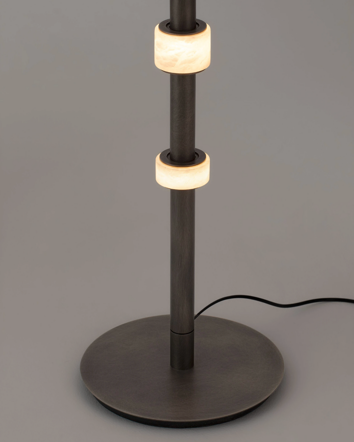 Rowl Anthracite & Alabaster Decorative Floor Lamp - ID 15111