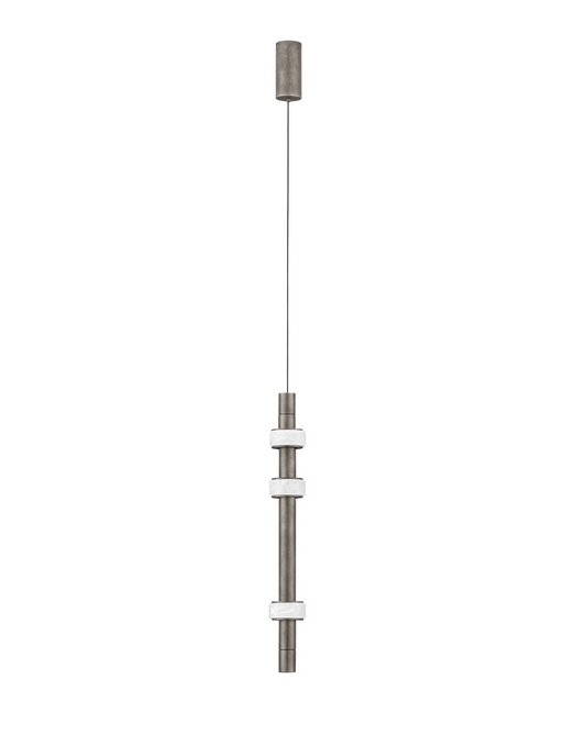 Rowl Anthracite & Alabaster Decorative Single Pendant - ID 15112