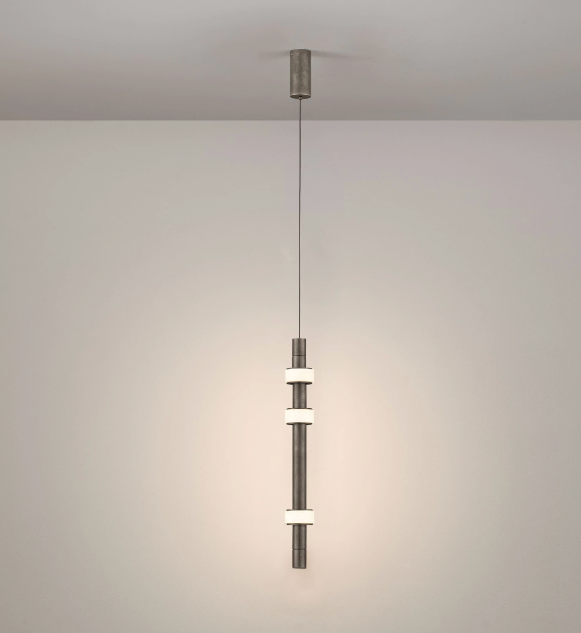 Rowl Anthracite & Alabaster Decorative Single Pendant - ID 15112