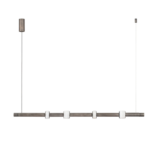 Rowl Anthracite & Alabaster Decorative Linear Bar Pendant - ID 15113