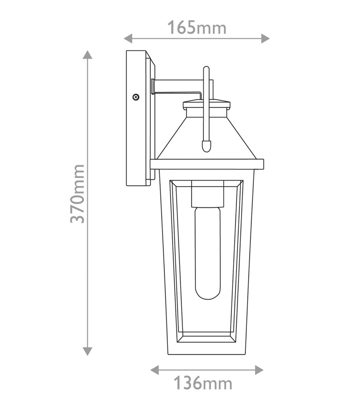 BLAS Black & Brass Small Coastal Exterior Wall Lantern - ID 15151
