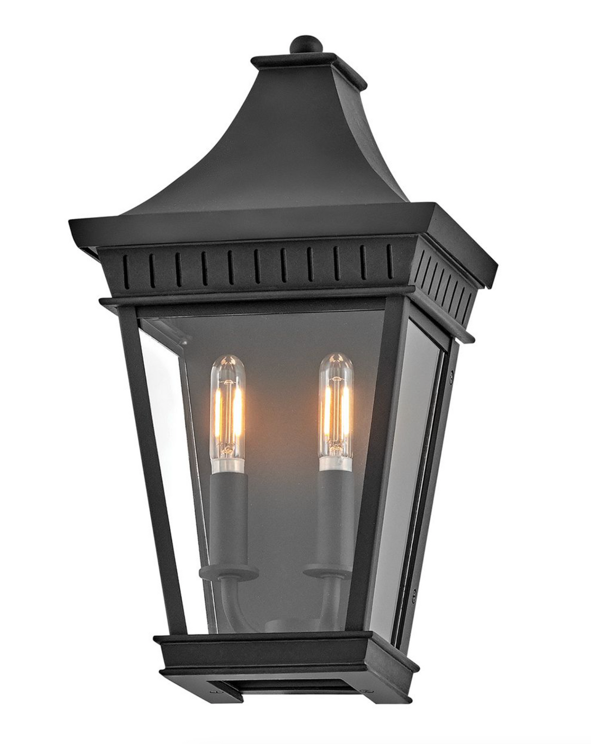 Apell Black Exterior Half Wall Lantern - ID 15159