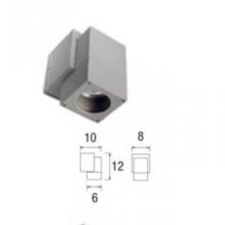 LEDS-C4 ICARO Grey Exterior Single Wall Spotlight - ID 252 - CLEARANCE