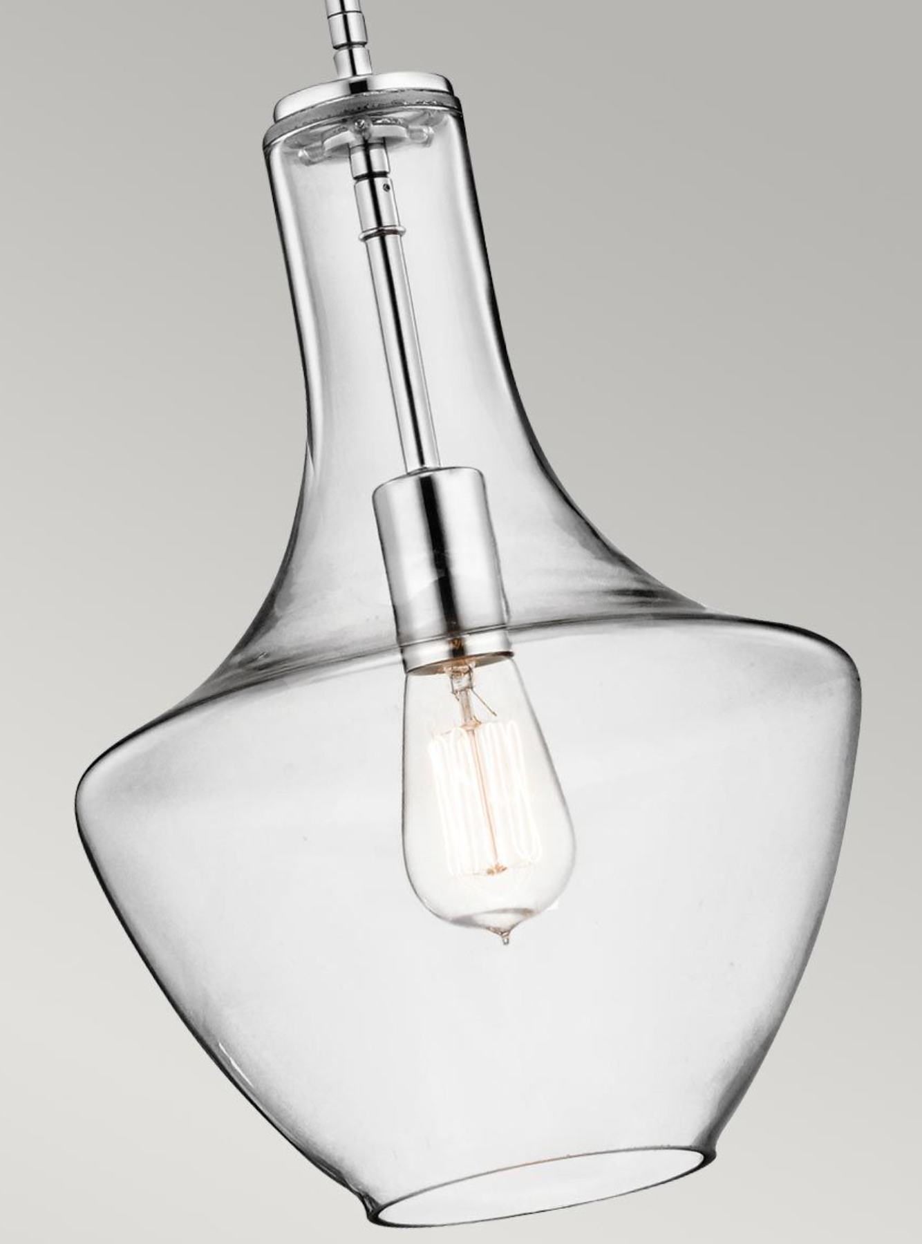 Rainham Chrome Small Single Pendant - ID 6562