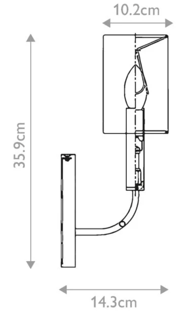 BRI Satin Brass Single Arm Wall Light - ID 10951