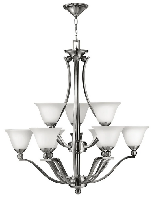 Bond Brushed Nickel 9 Light Chandelier - ID 6093