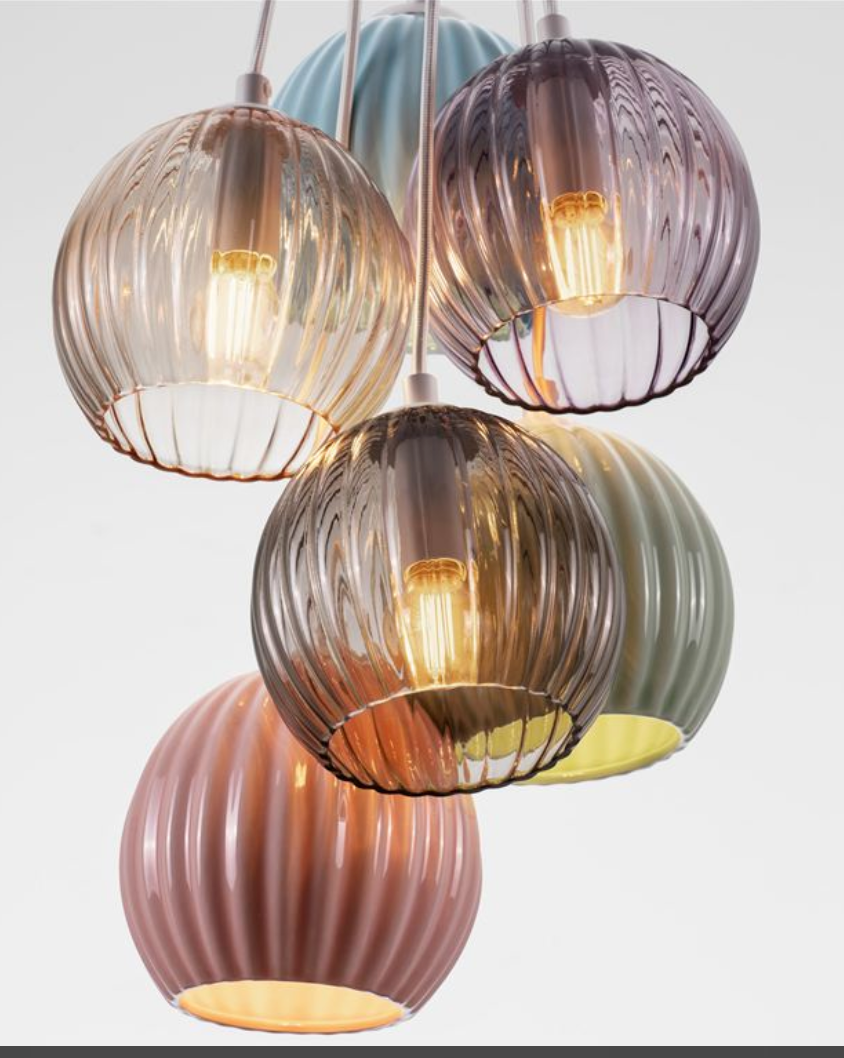 NL Meli Coloured Glass 7 Light Multi Pendant - ID 13752