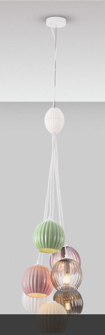 NL Meli Coloured Glass 7 Light Multi Pendant - ID 13752