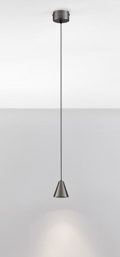 NL Irmo Dark Matt Nickel Small Conical Pendant - ID 13802