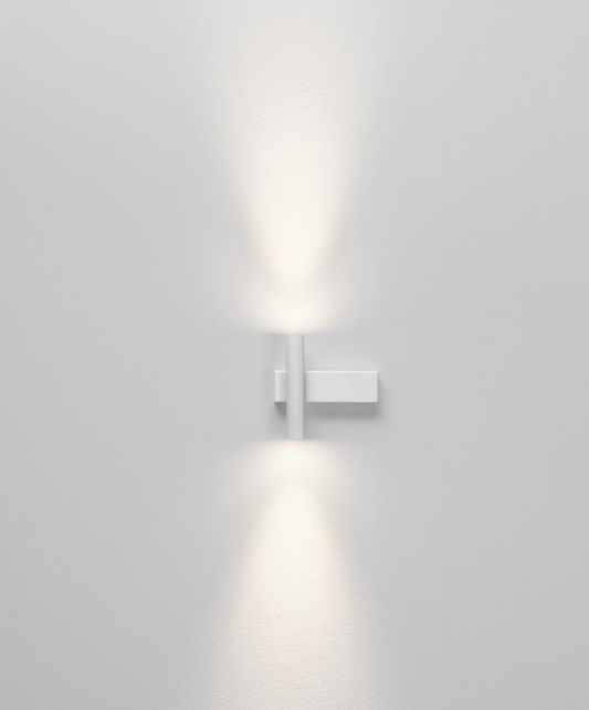 NL Small White Up & Down Wall Light - ID 13836