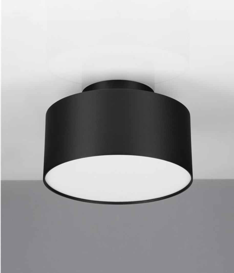 NL Ozeen (14cm) Semi Flush Ceiling Light Sandy Black ID 13879