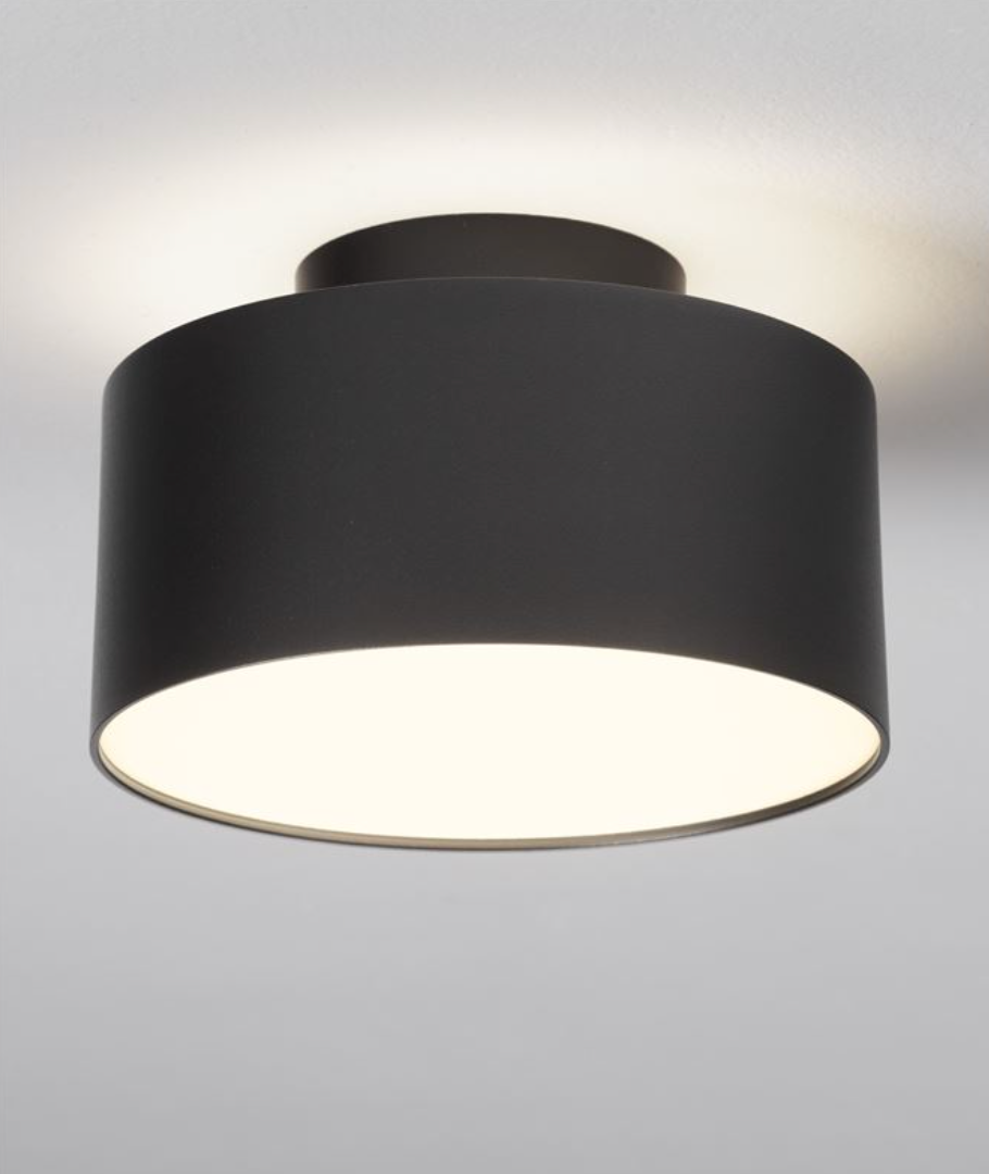 NL Ozeen (14cm) Semi Flush Ceiling Light Sandy Black ID 13879
