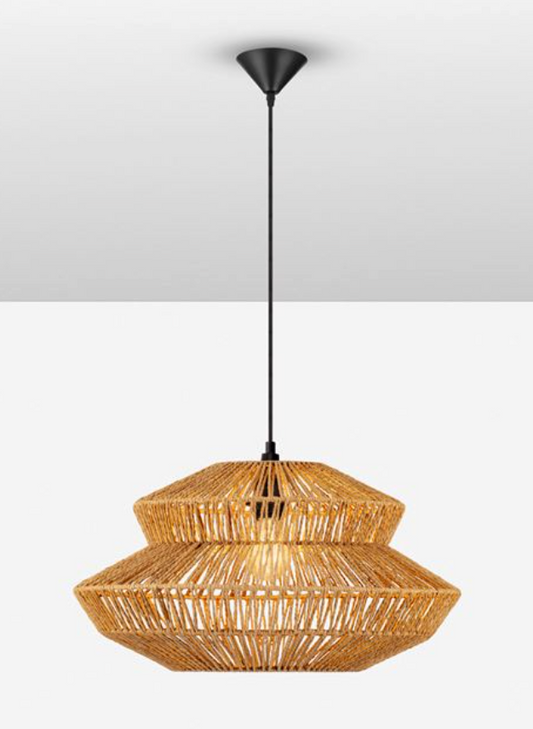 NL ID 14060 rope mesh pendant natural finish small