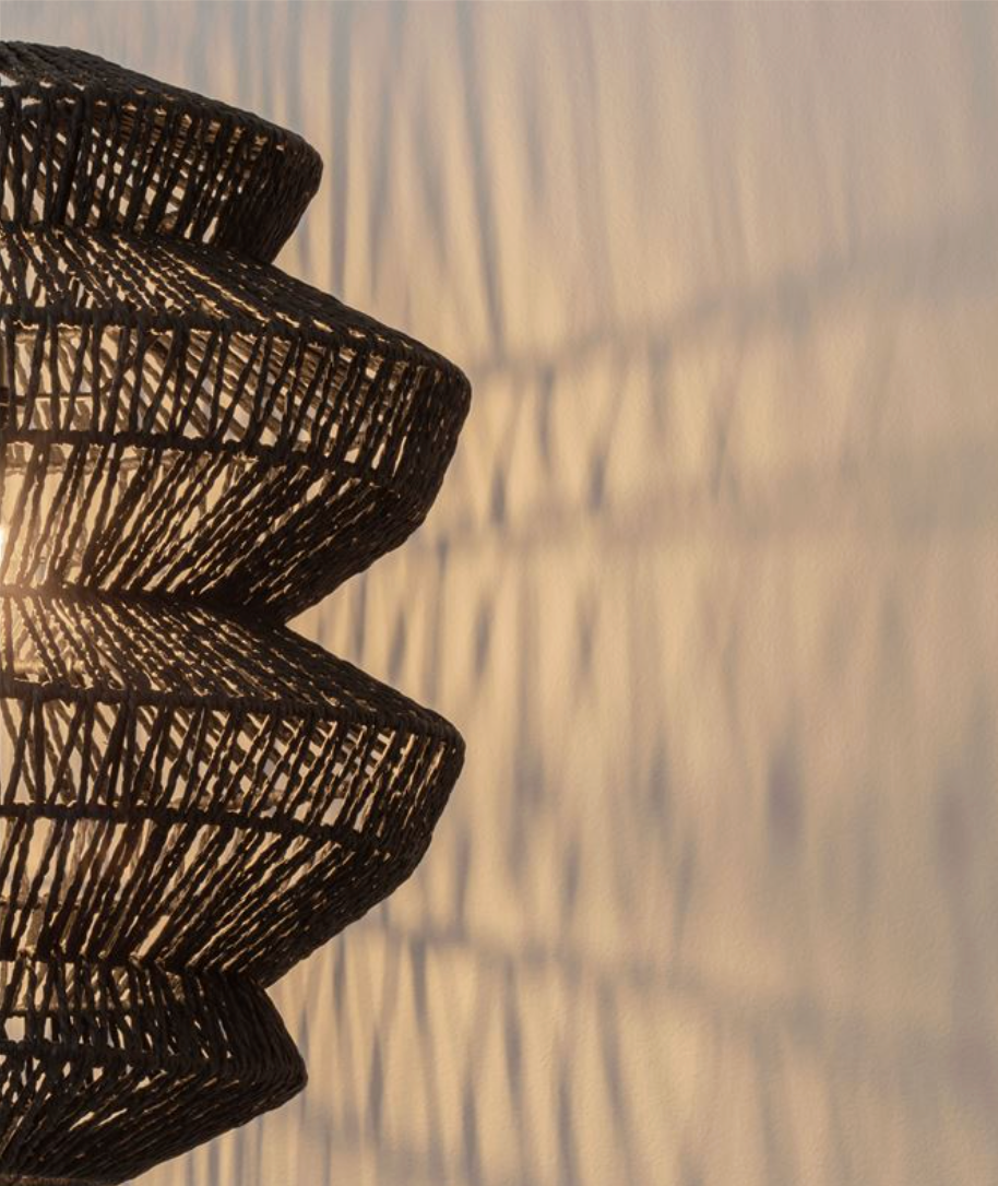 NL ID 14067 rope mesh pendant black finish medium