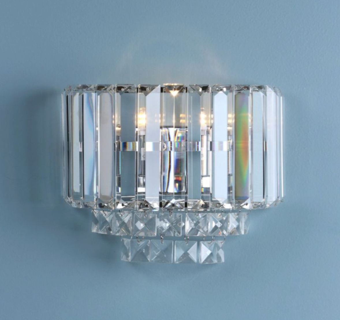 Laura Ashley Vienna, Crystal Wall Light, Chrome - ID 13162