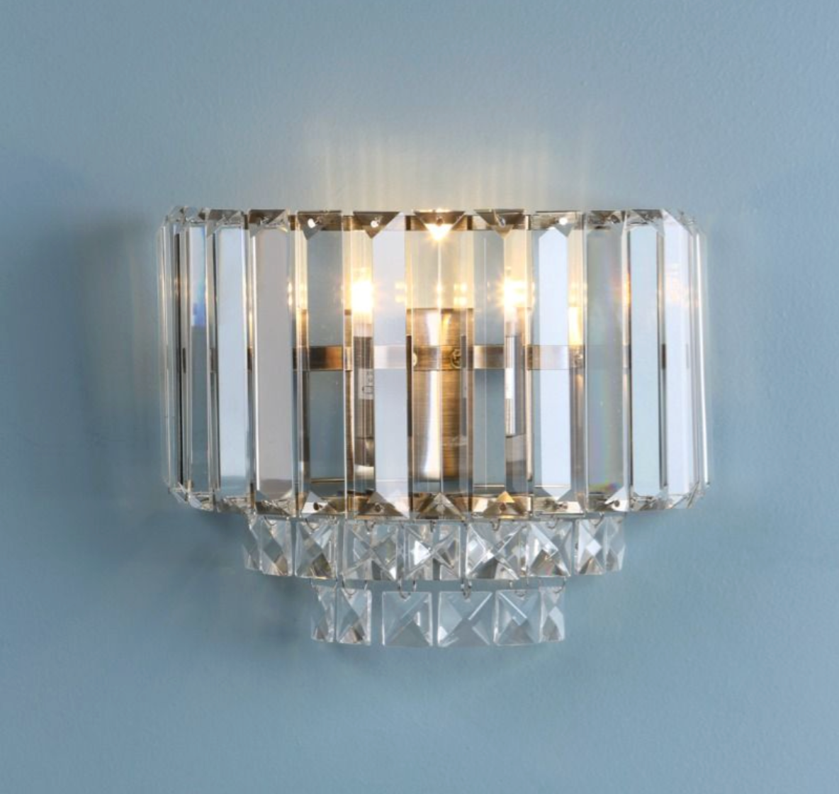 Laura Ashley Vienna, Crystal Wall Light, Antique Brass - ID 13161