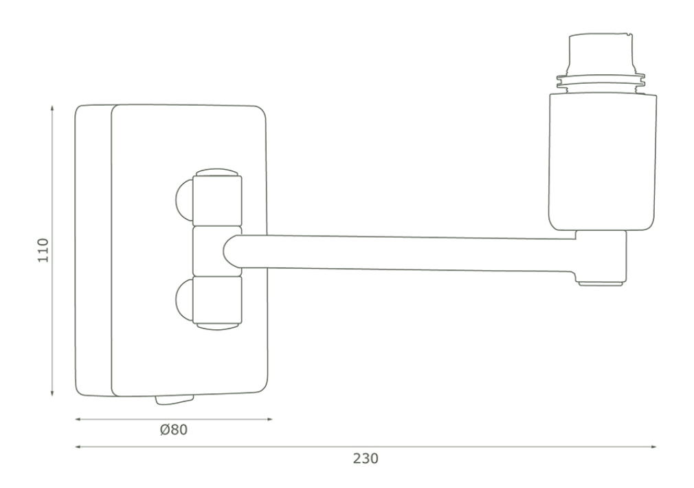 Hilton Single Swing Arm Wall Light Antique (Satin) Chrome - ID 326