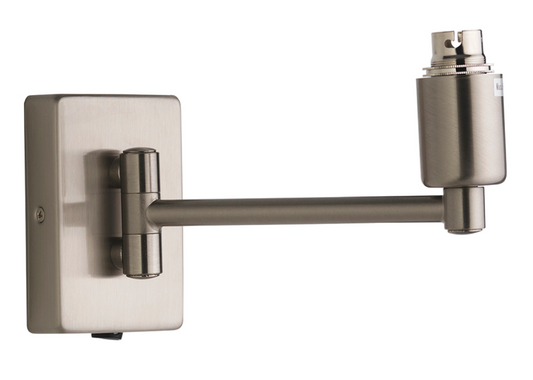 Hilton Single Swing Arm Wall Light Antique (Satin) Chrome - ID 326