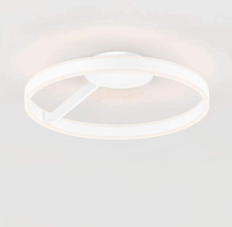 BIA Sandy White Dual LED Medium 60cm Ring Semi-Flush - ID 14417