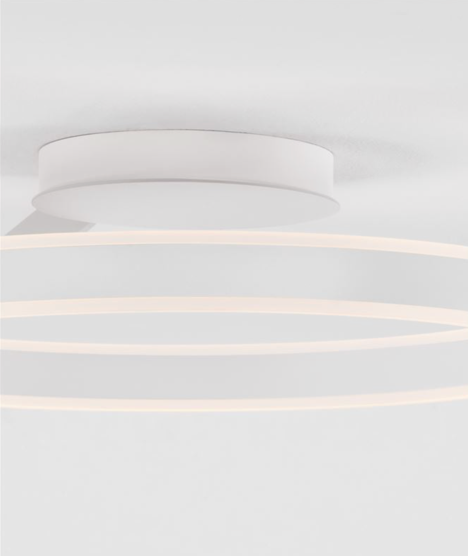 BIA Sandy White Dual LED Medium 60cm Ring Semi-Flush - ID 14417