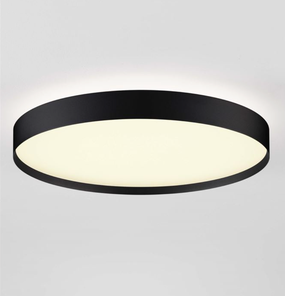 NL Roiy Sandy Black Round Semi Flush Ceiling Light 50cm - ID 14461