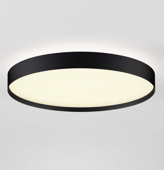 NL Roiy Sandy Black Round Semi Flush Ceiling Light 50cm - ID 14461