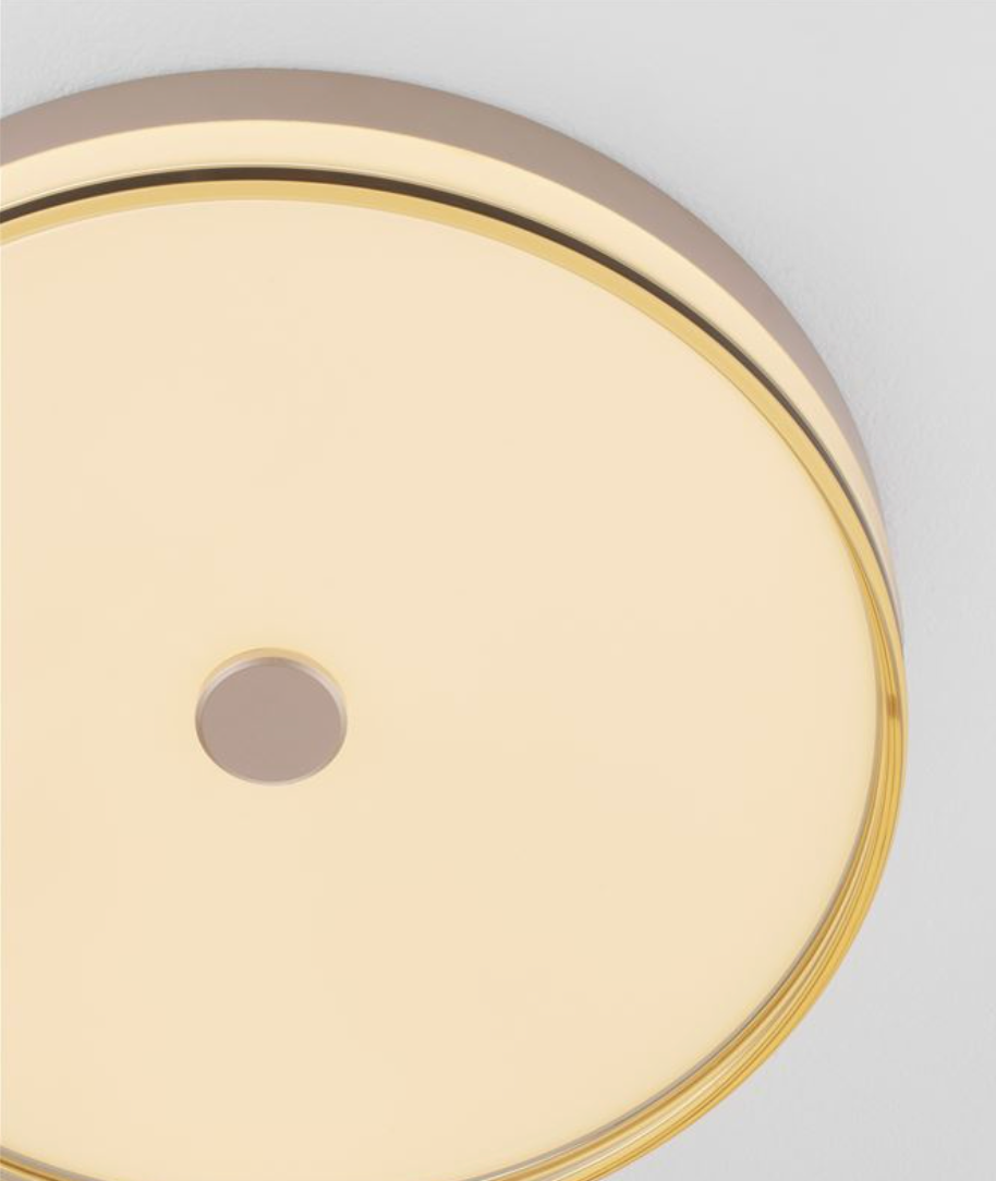NL Helio Champagne Gold & Smoked Semi Flush Ceiling Light 50cm - ID 14487