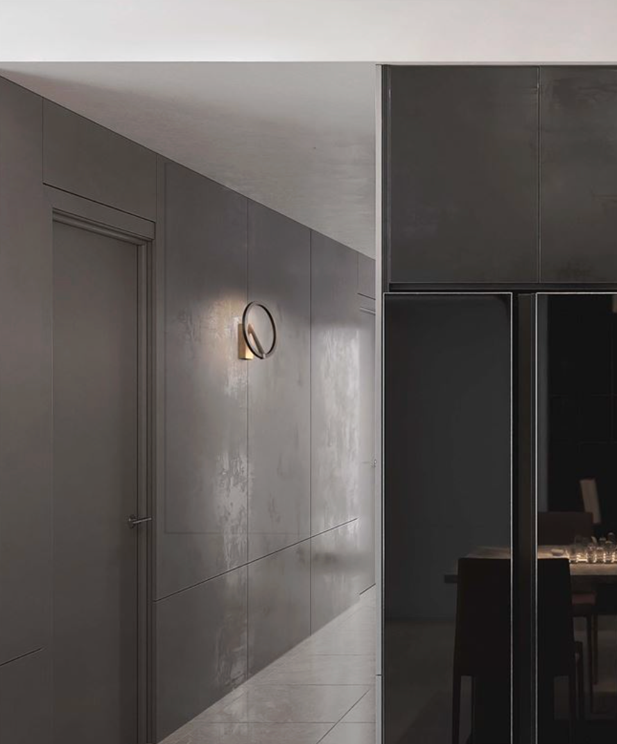 NL TILEA Brushed Mocha Ring Wall Light - ID 14518