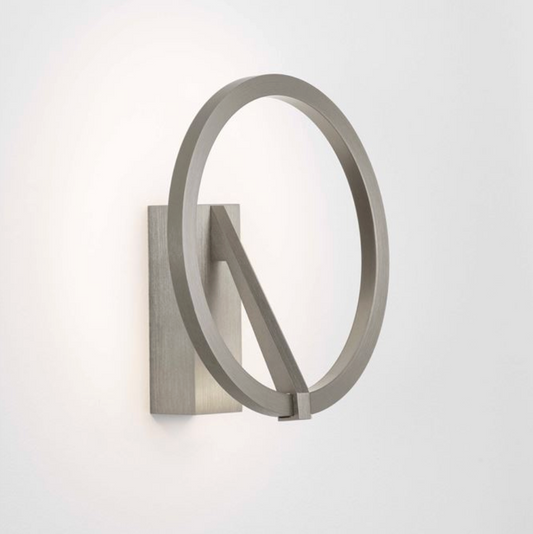 NL TILEA Brushed Nickel Ring Wall Light - ID 14519