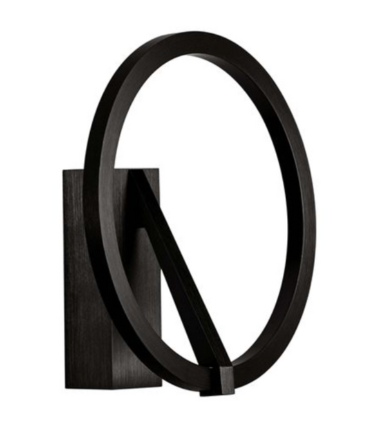 NL TILEA Brushed Black Ring Wall Light - ID 14534