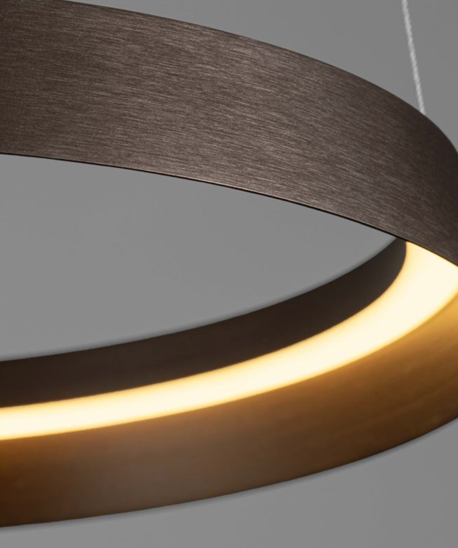 NL Ormie Brushed Coffee Ring Pendant 45cm - ID 14612