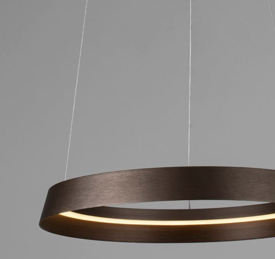 NL Ormie Brushed Coffee Ring Pendant 45cm - ID 14612