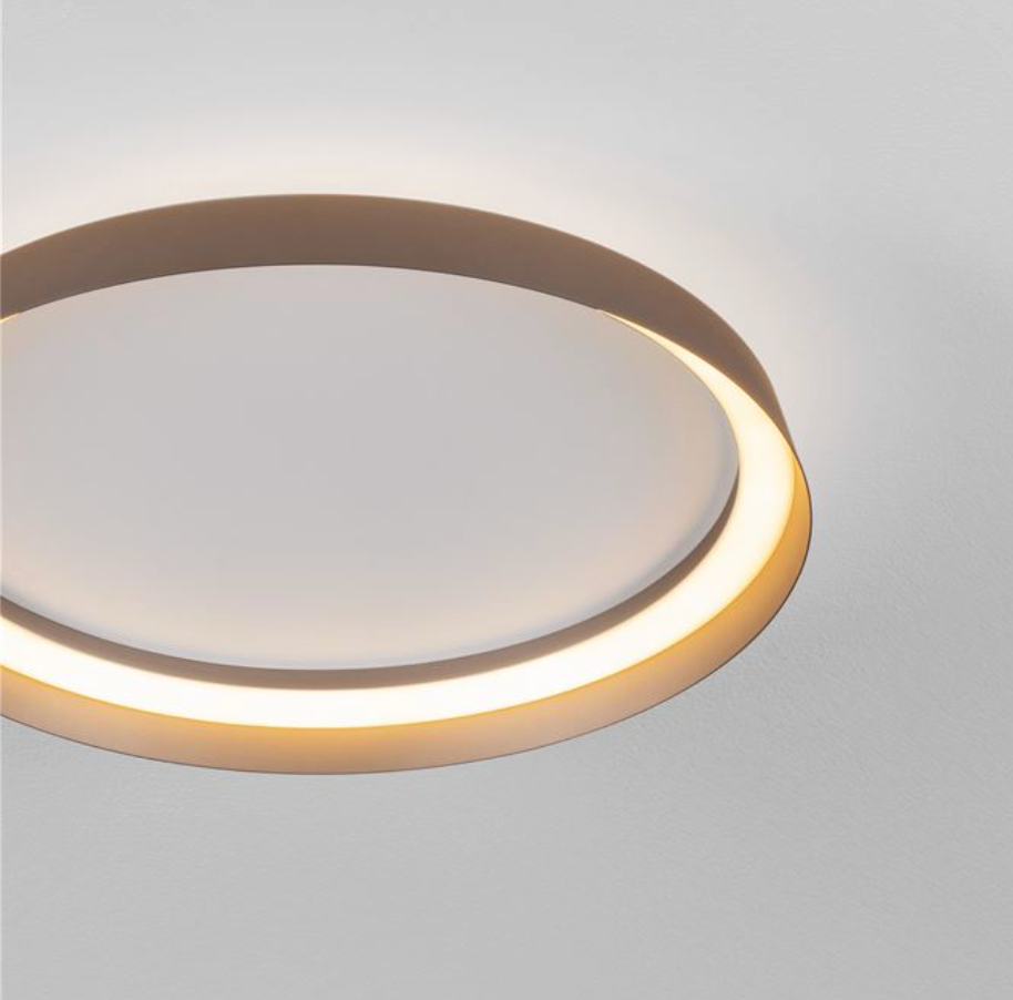 NL Ormie Champagne Brown Round Semi Flush Ceiling Light 45cm - ID 14617