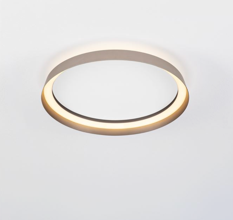 NL Ormie Champagne Brown Round Semi Flush Ceiling Light 45cm - ID 14617