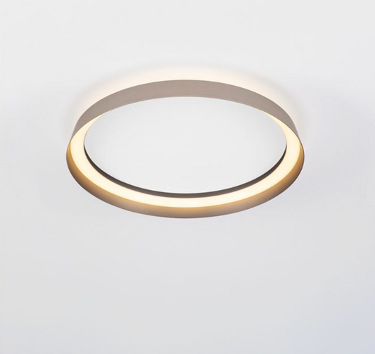 NL Ormie Champagne Brown Round Semi Flush Ceiling Light 45cm - ID 14617