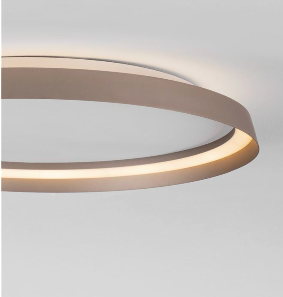 NL Ormie Champagne Brown Round Semi Flush Ceiling Light 60cm - ID 14623