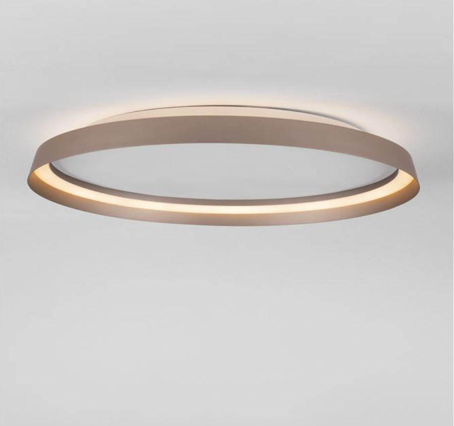 NL Ormie Champagne Brown Round Semi Flush Ceiling Light 60cm - ID 14623