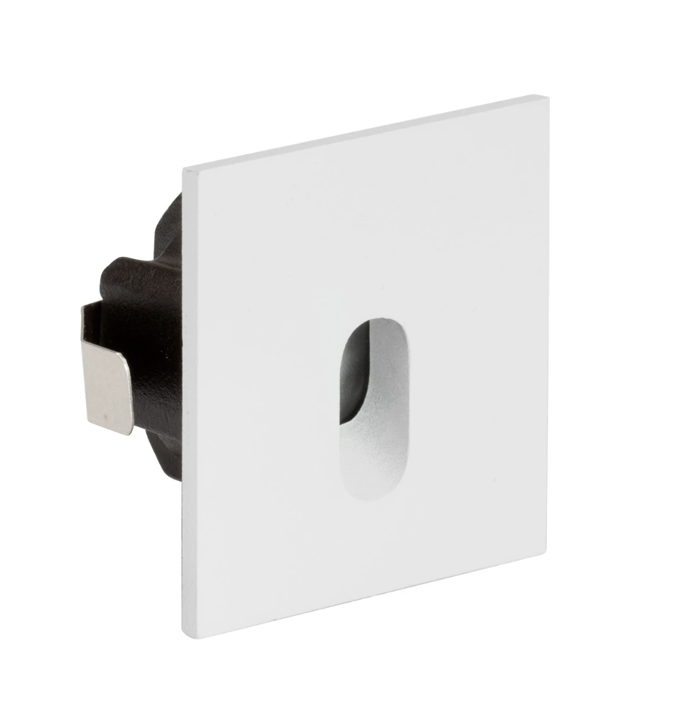 NL ID 14857 indoor wall recessed square step light, white, 3000K, in-line driver