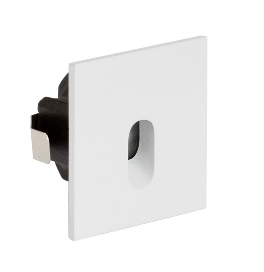 NL ID 14857 indoor wall recessed square step light, white, 3000K, in-line driver