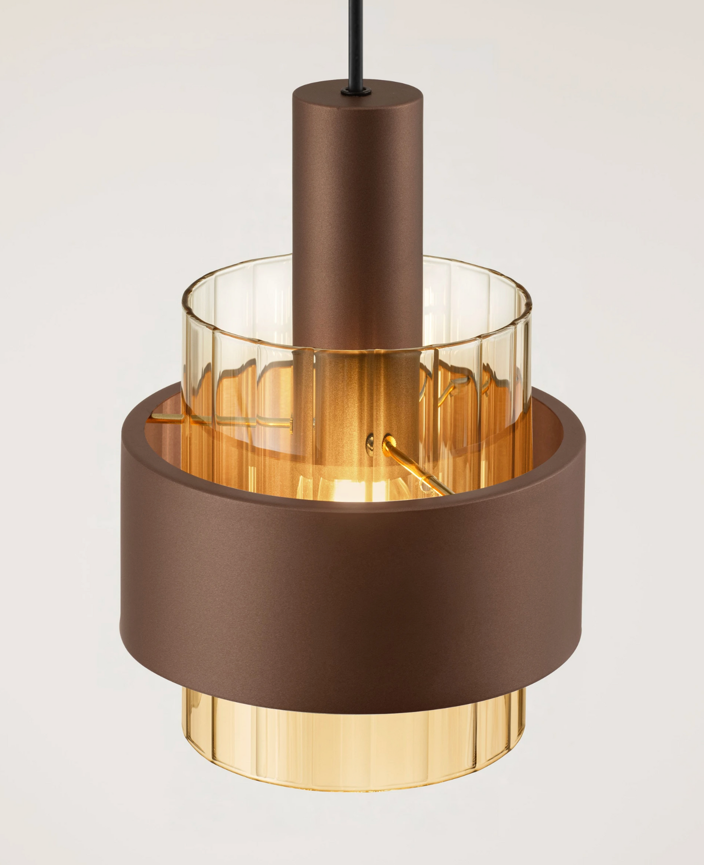 NL Sereni Coffee & Amber Fade Glass Single Pendant - ID 14897