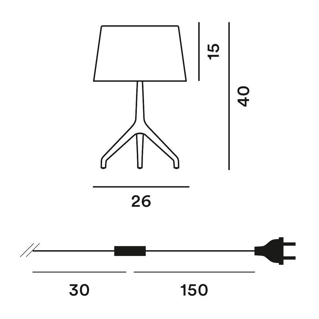 Foscarini Lumiere XXS Table Lamp - Small (Piccola) Dimmable