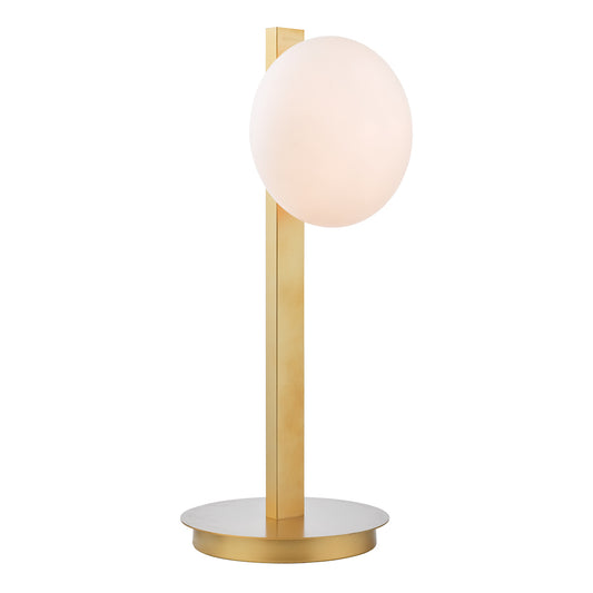 TAU Table Lamp in Matt Gold & Opal Glass - ID 13468