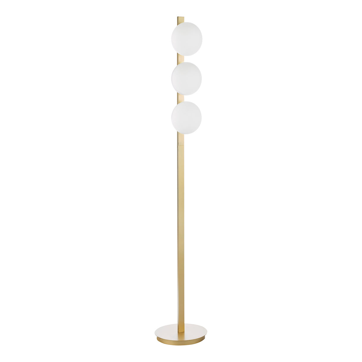 TAU 3 Light Floor Lamp in Matt Gold & Opal Glass - ID 13467