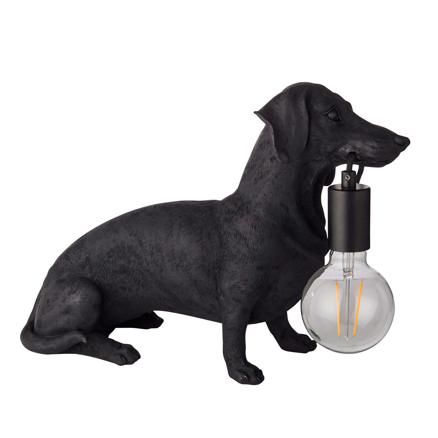 Matt Black Dachshund Table Light- ID 12554
