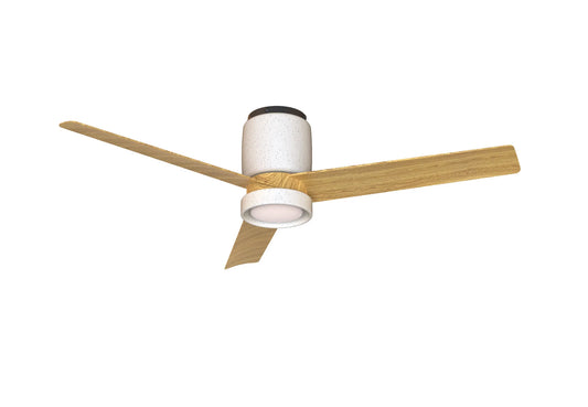 PER Ceiling Fan in White Ceramic with Wood Blades - ID 14666