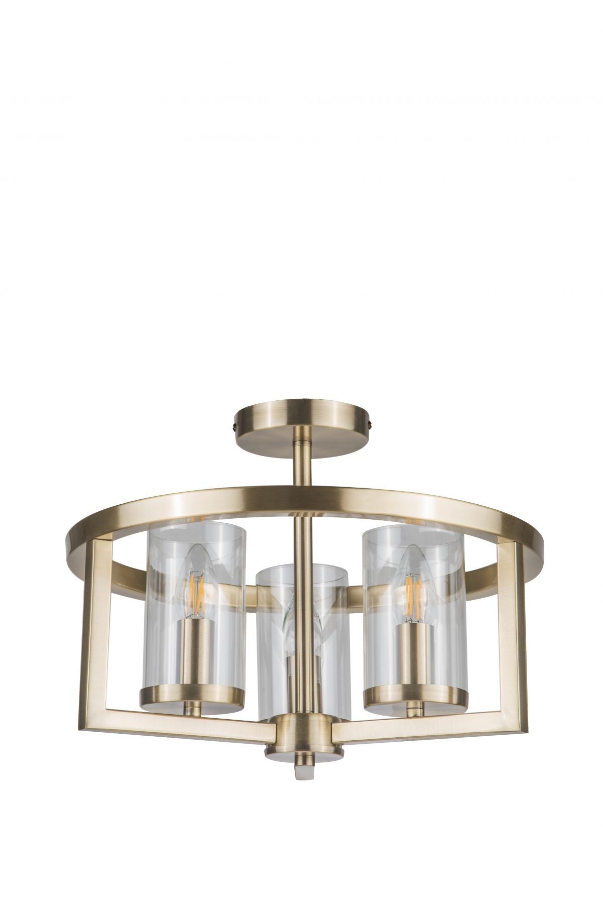 COS 3 Light Semi Flush Antique Brass - ID 13321